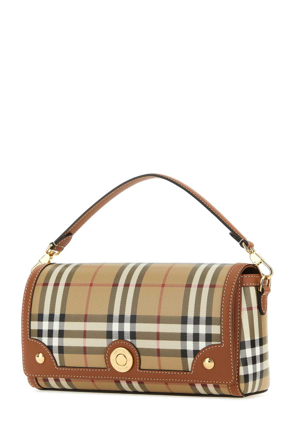 Burberry Women Printed Canvas And Leather Note Handbag