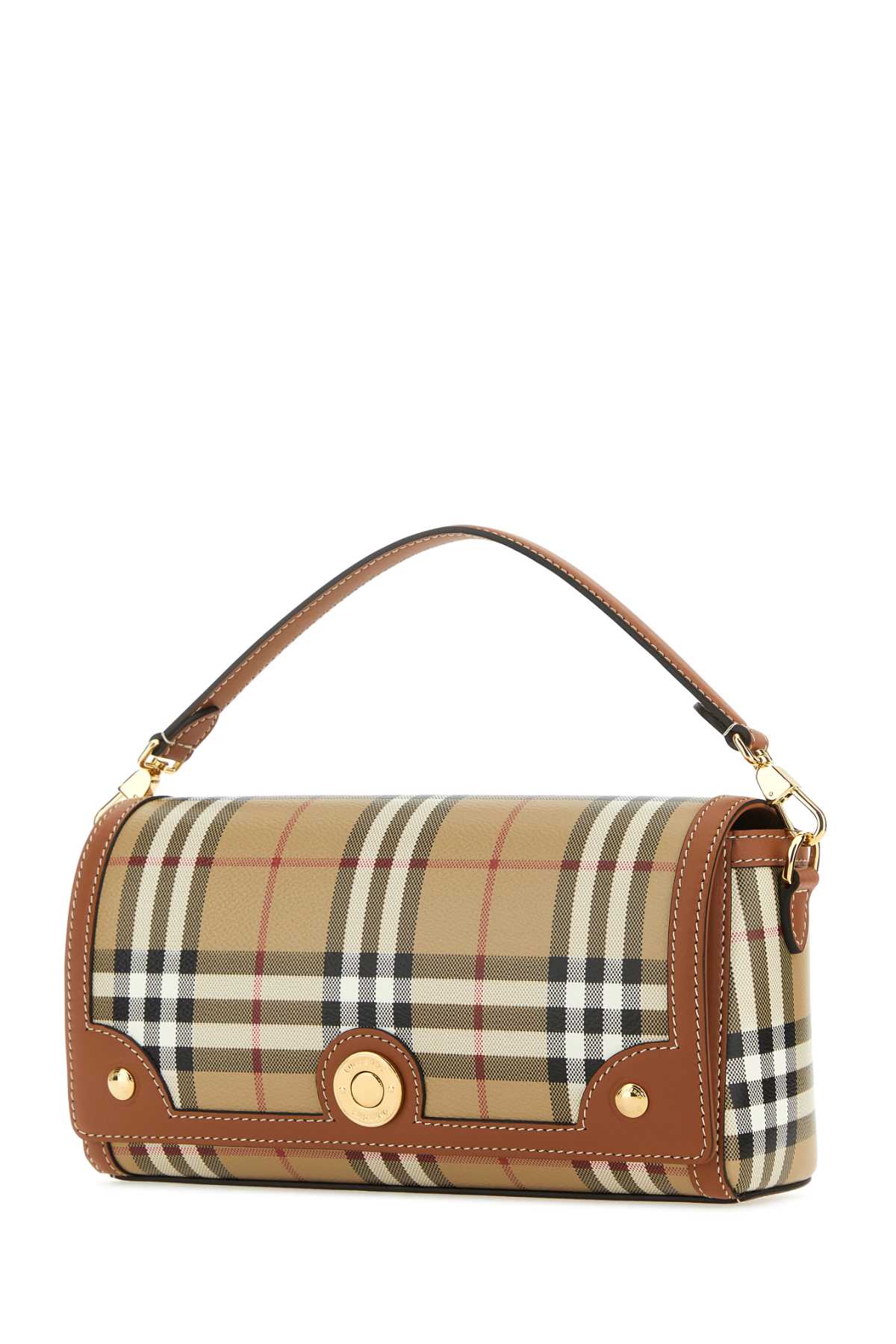 Burberry Women Printed Canvas And Leather Note Handbag