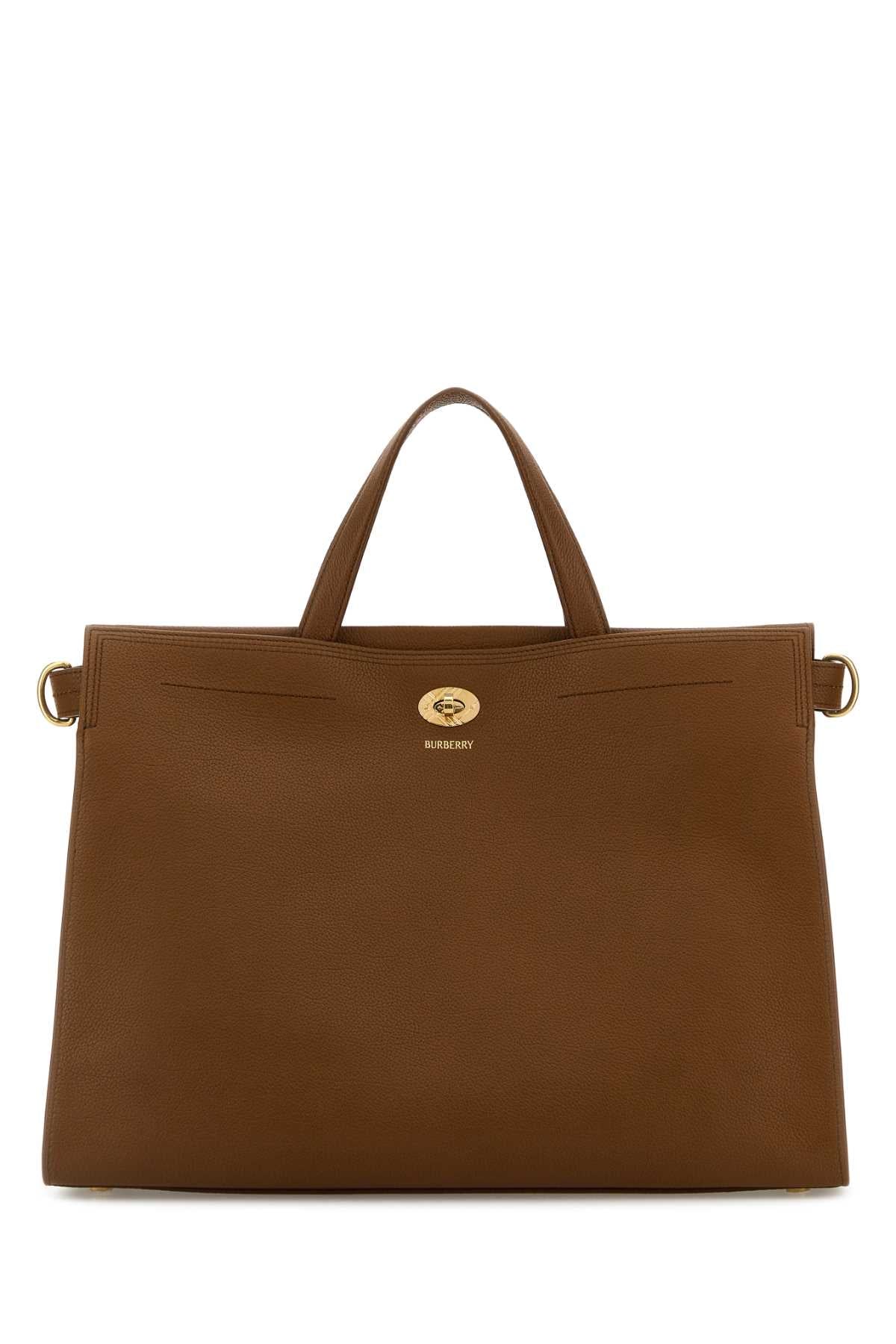 Burberry Women Caramel Leather Medium Cotswolds Handbag