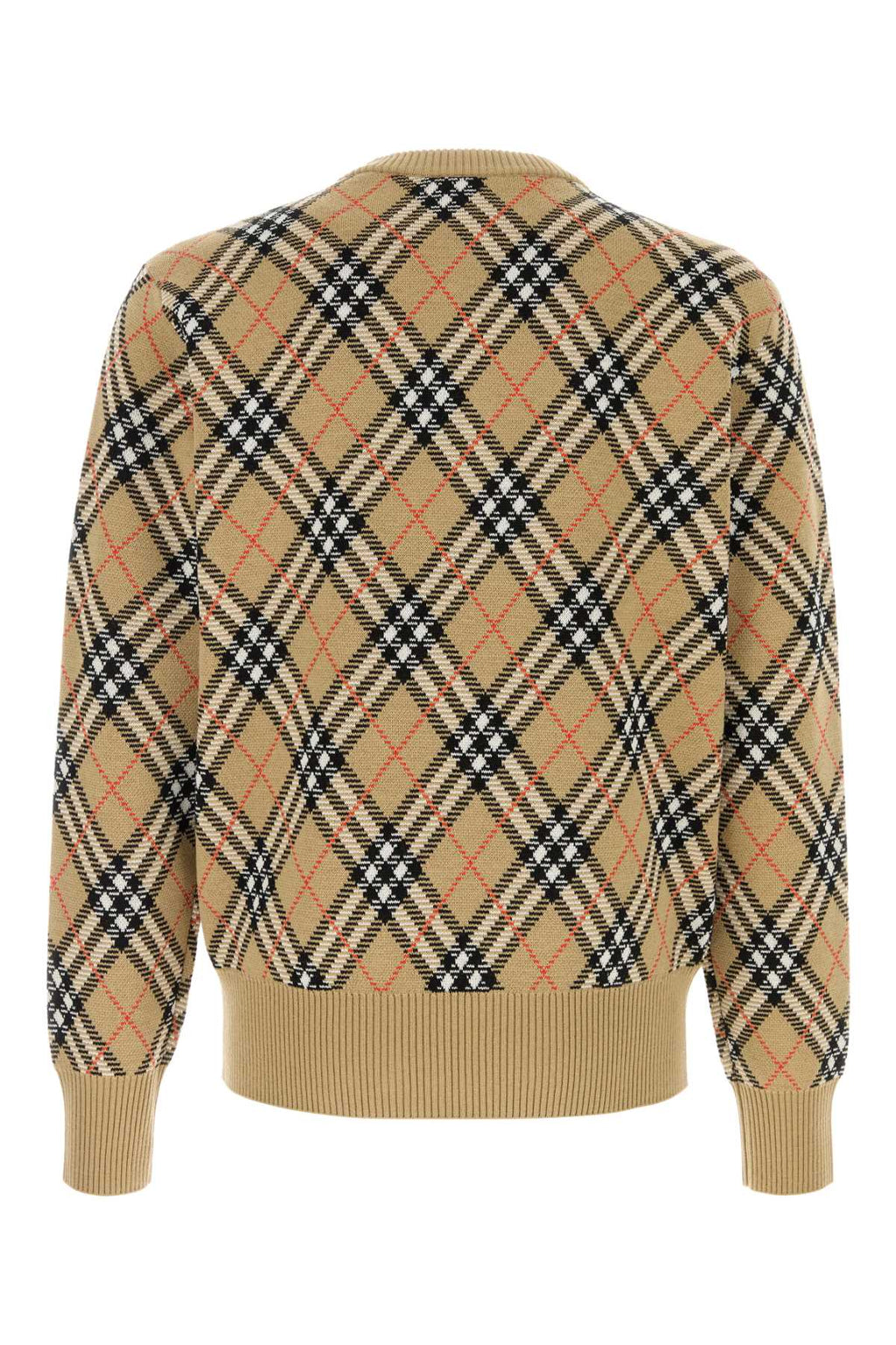 Burberry Men Embroidered Wool Blend Sweater