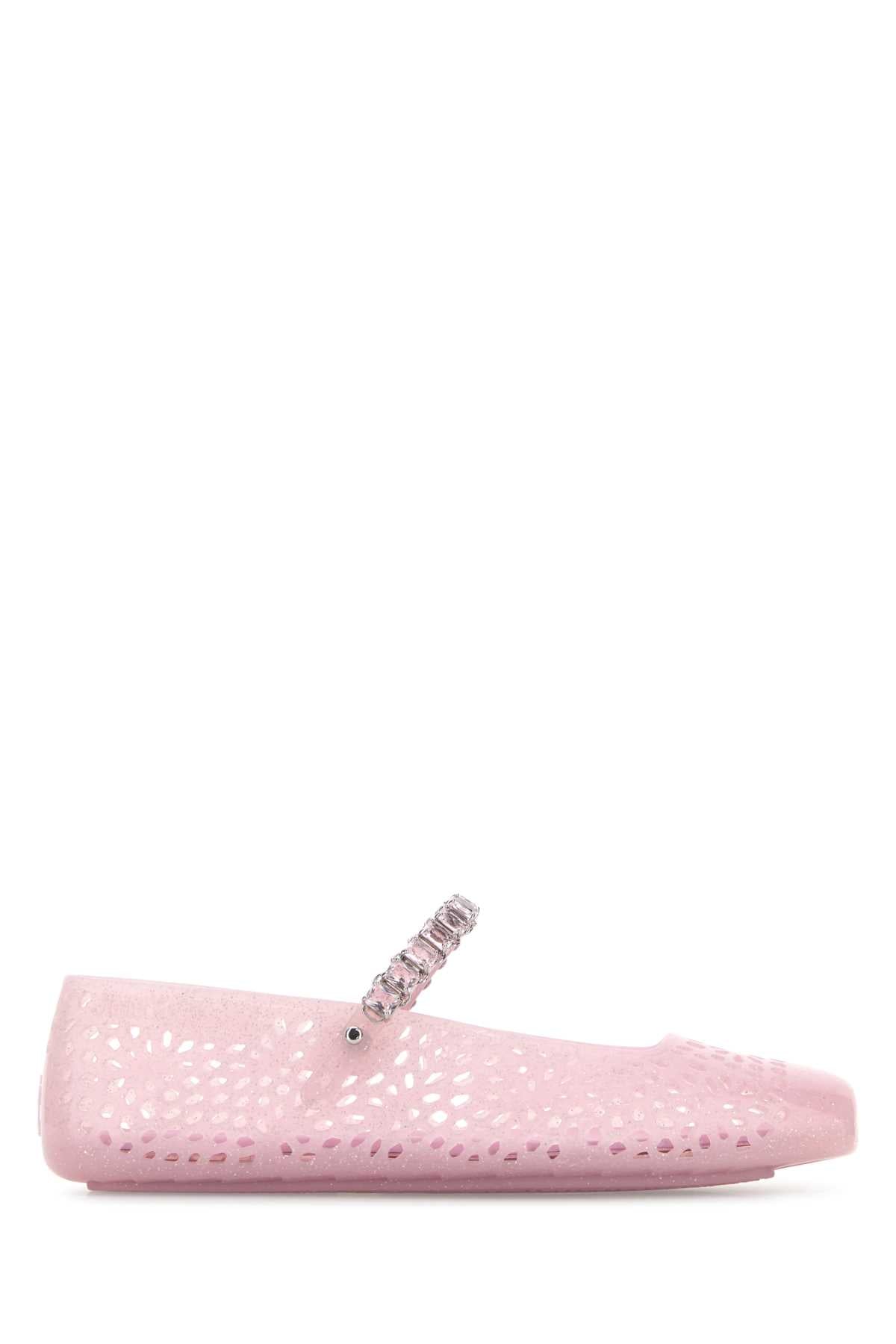 Jimmy Choo Women Pink Rubber The Jelly Ballerinas