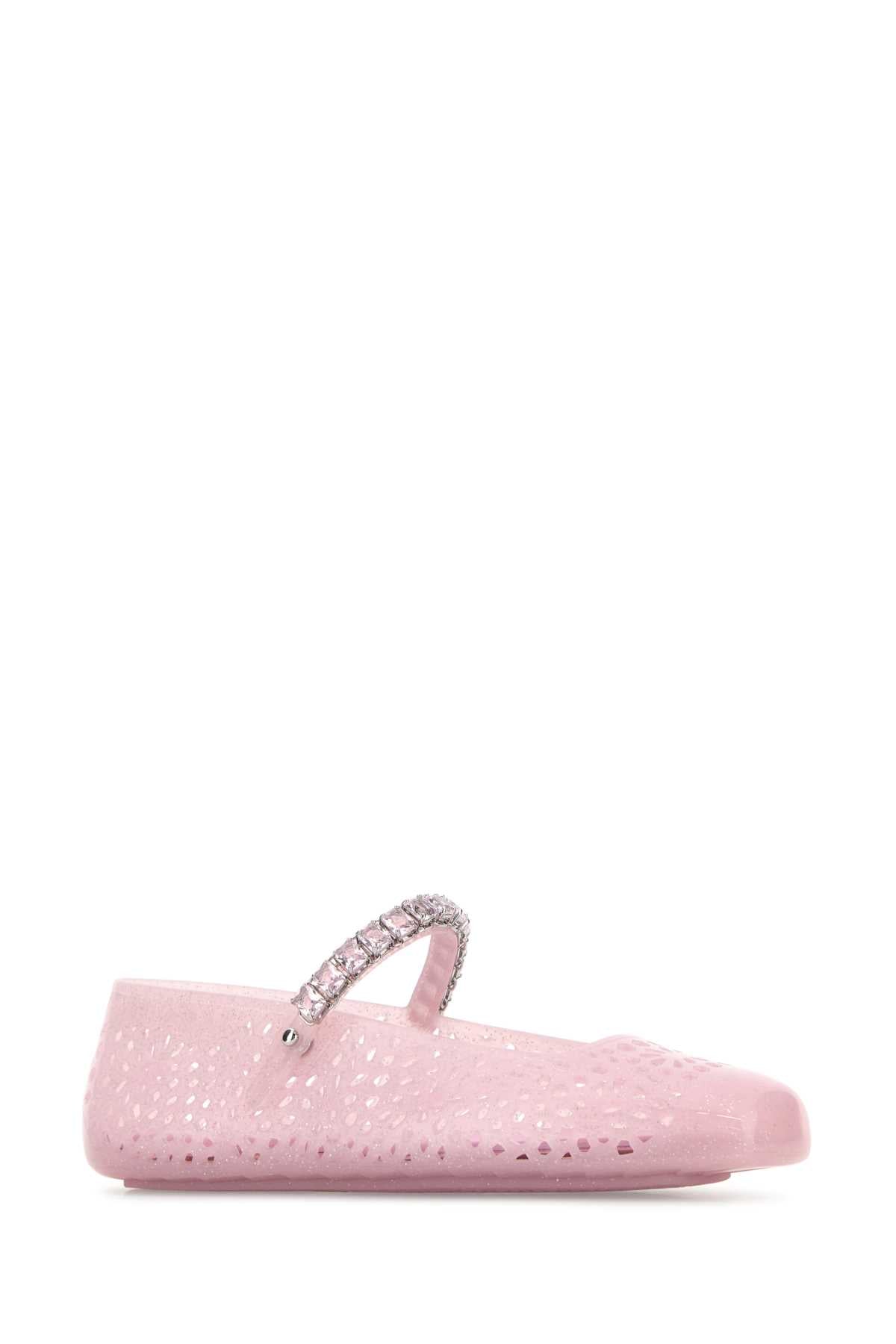 Jimmy Choo Women Pink Rubber The Jelly Ballerinas