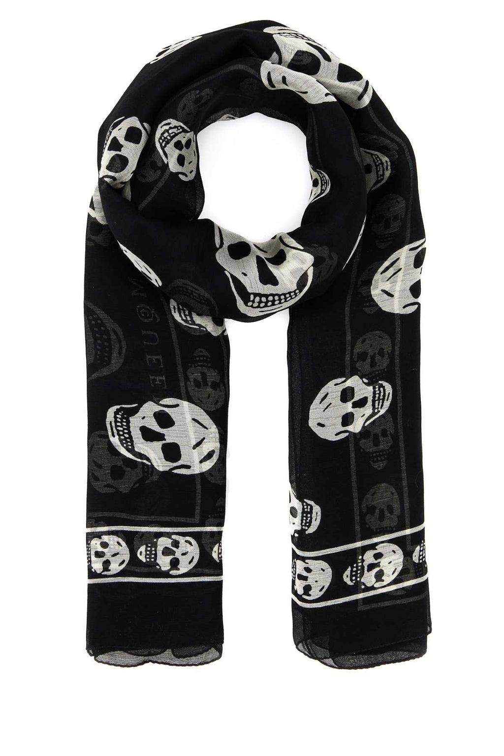 Alexander Mcqueen Women Printed Silk Foulard