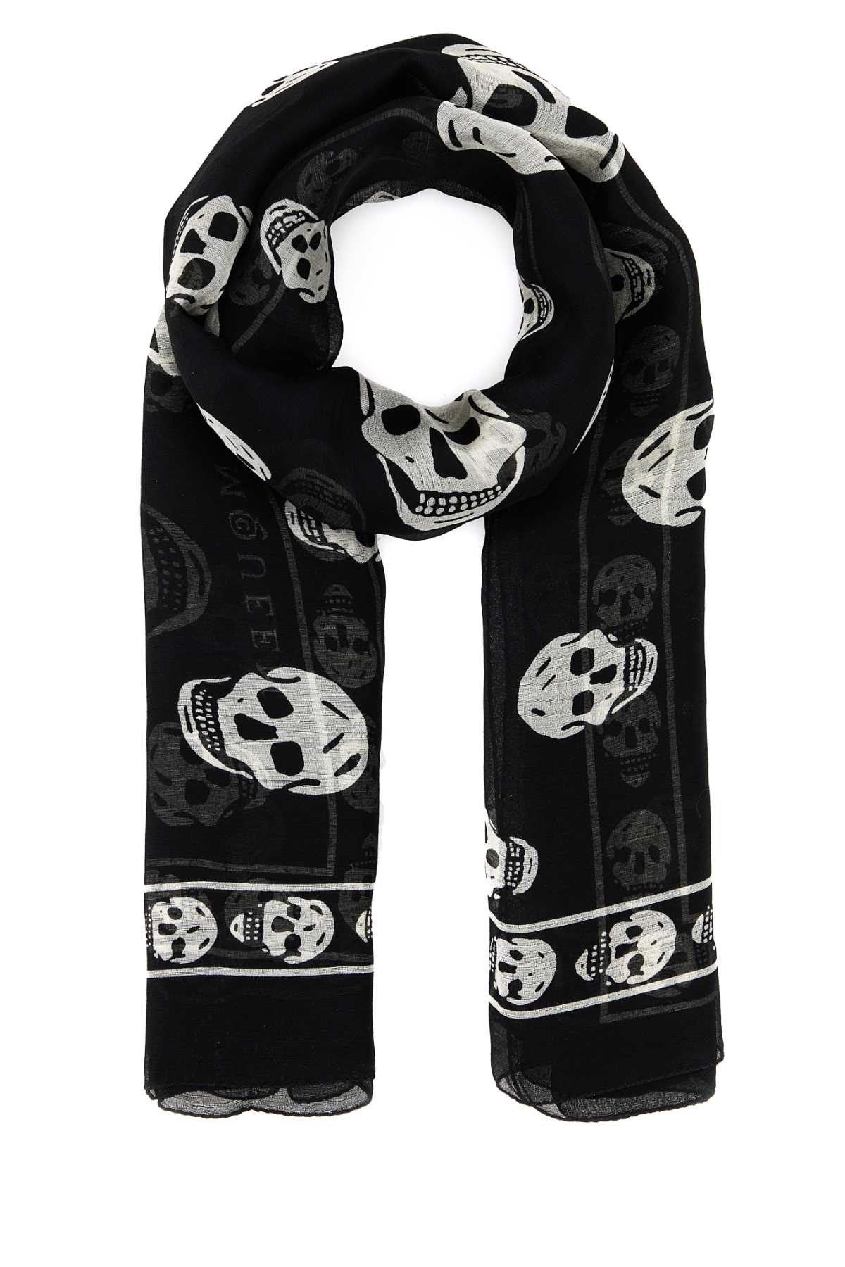 Alexander Mcqueen Women Printed Silk Foulard