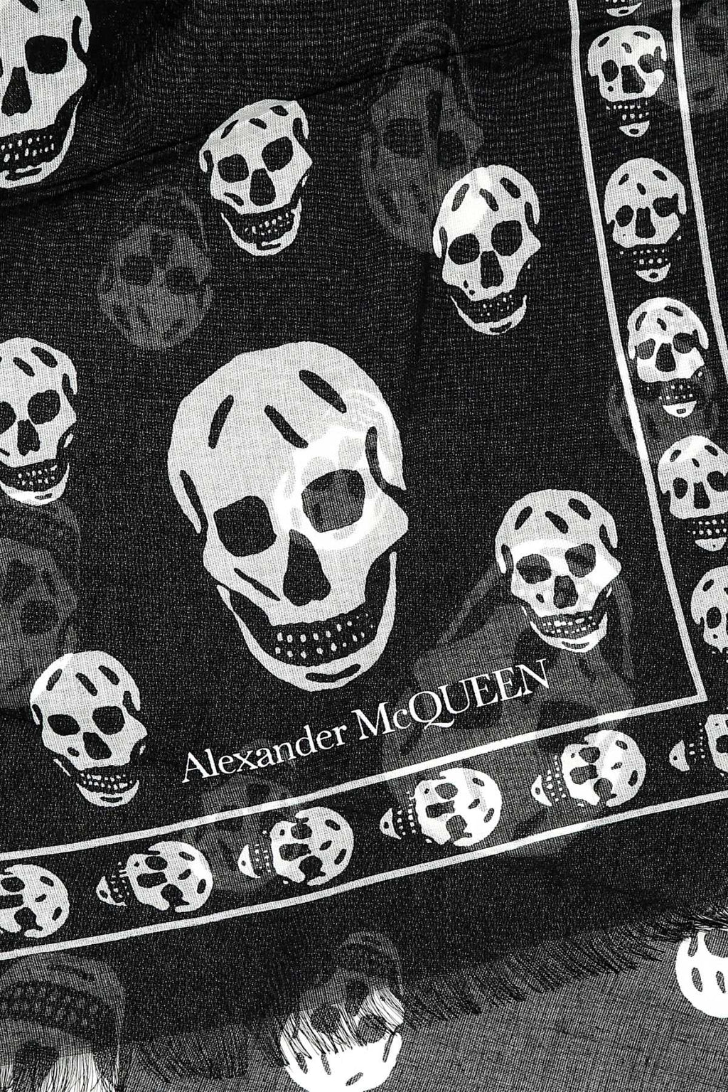 Alexander Mcqueen Women Printed Chiffon Foulard