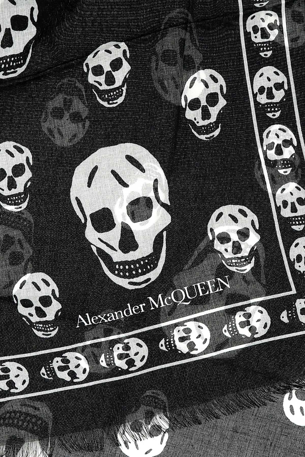 Alexander Mcqueen Women Printed Chiffon Foulard