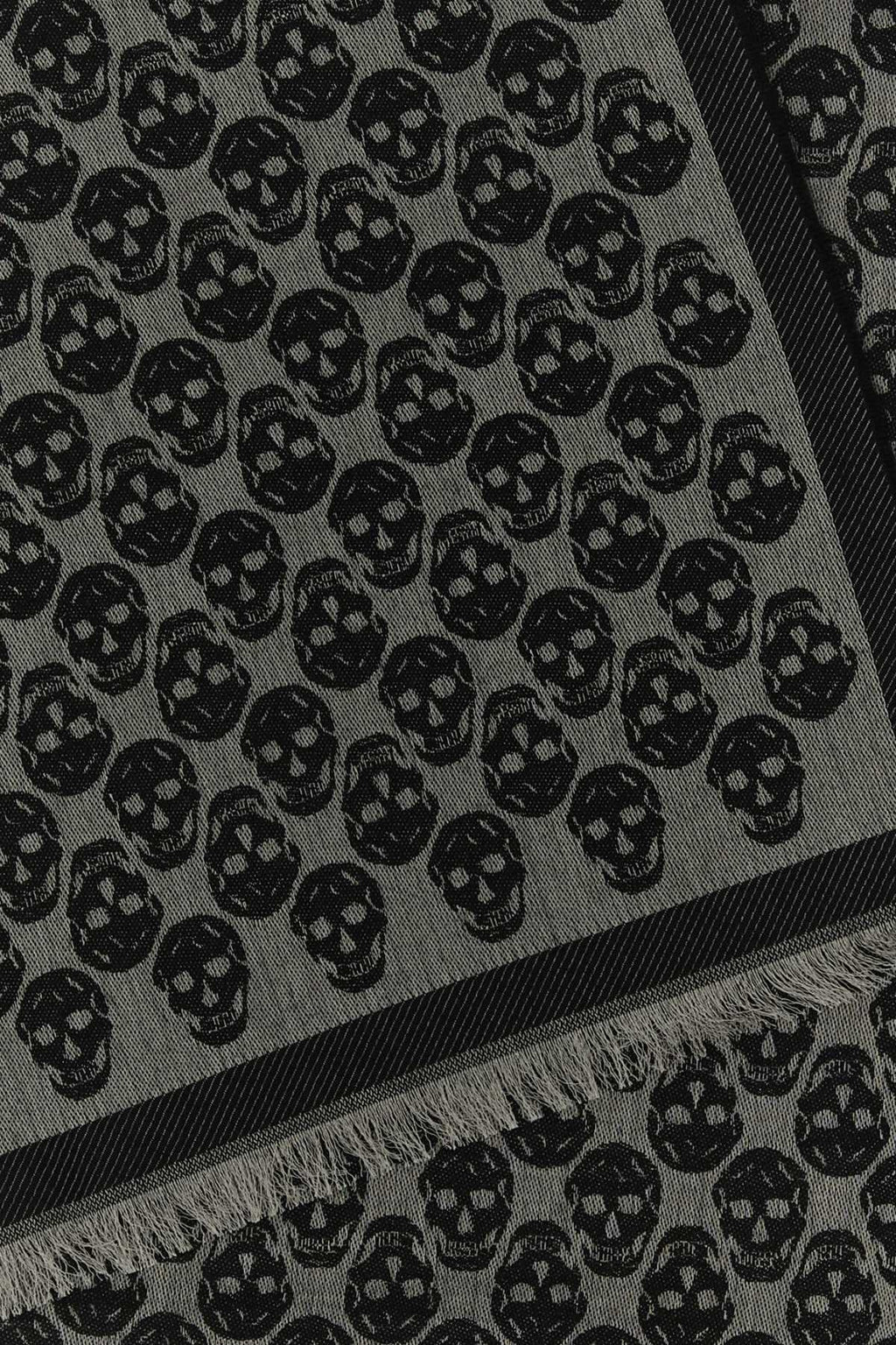 Alexander Mcqueen Men Embroidered Wool Blend Foulard