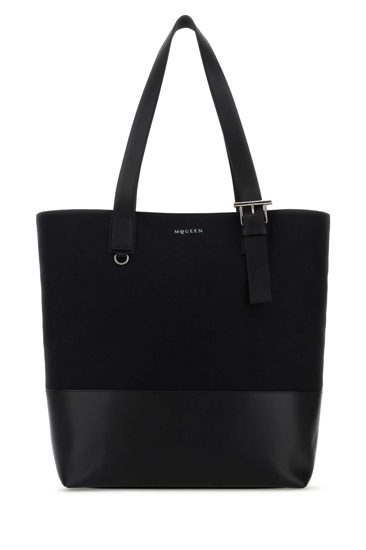 Alexander Mcqueen Men Black Canvas Shopping Bag