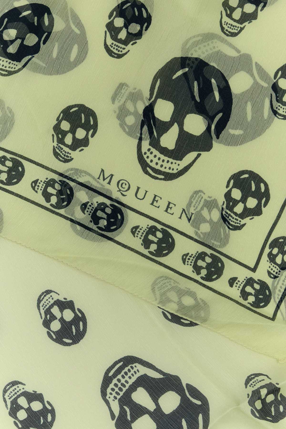 Alexander Mcqueen Women Printed Silk Foulard