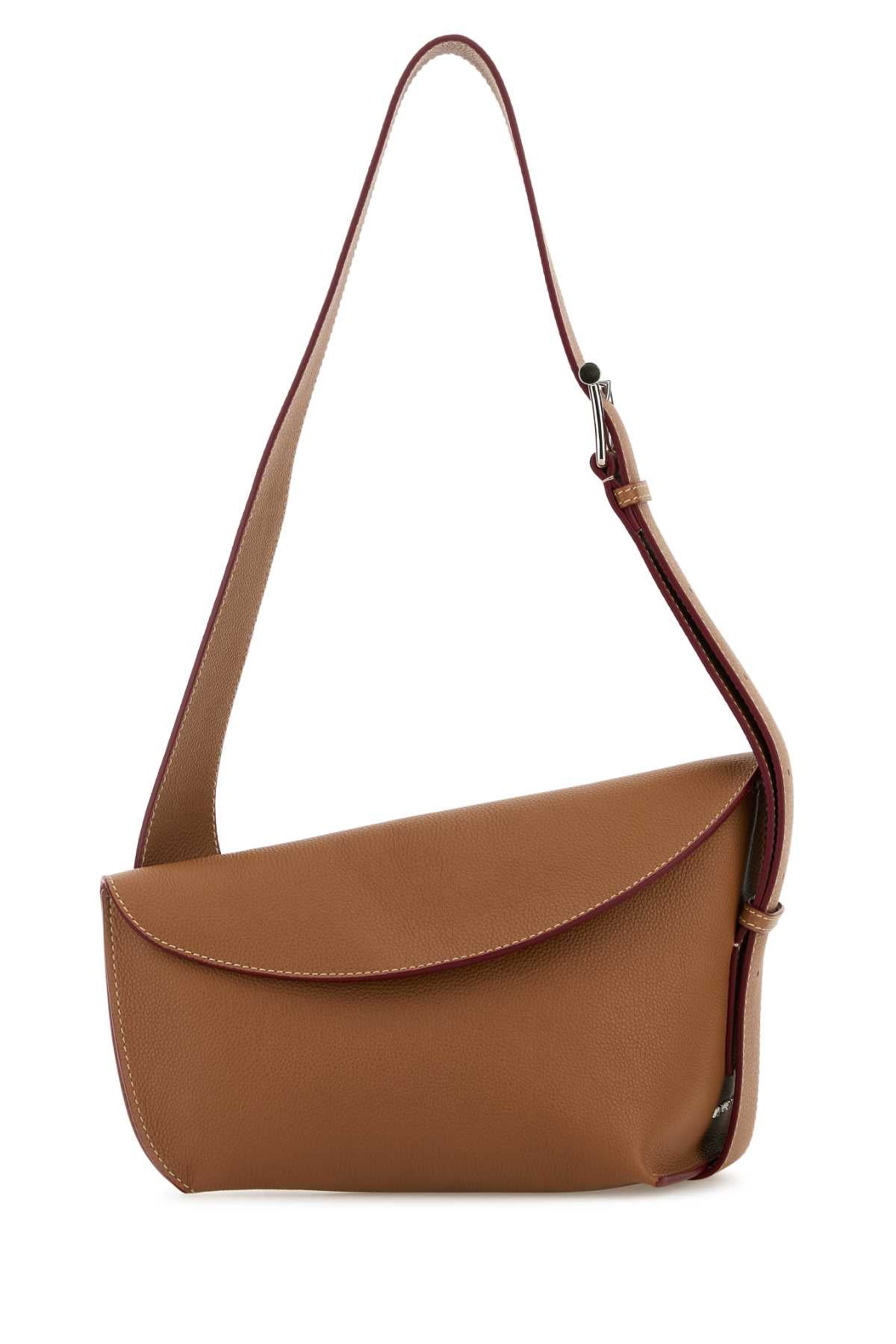 Alexander Mcqueen Women Caramel Large Sling T-Bar Crossbody Bag