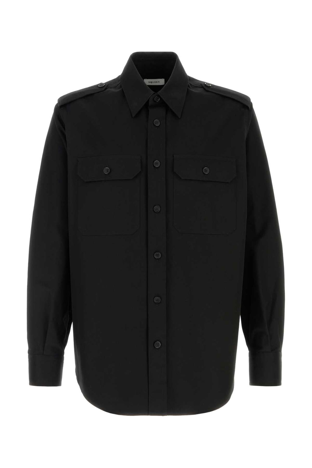 Alexander Mcqueen Men Black Cotton Shirt