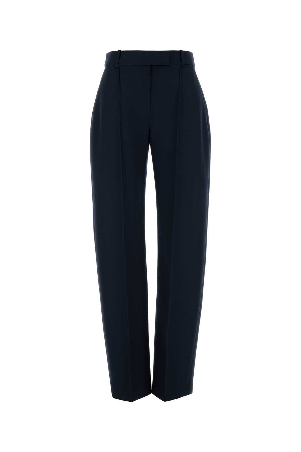 Alexander Mcqueen Women Navy Blue Wool Pant