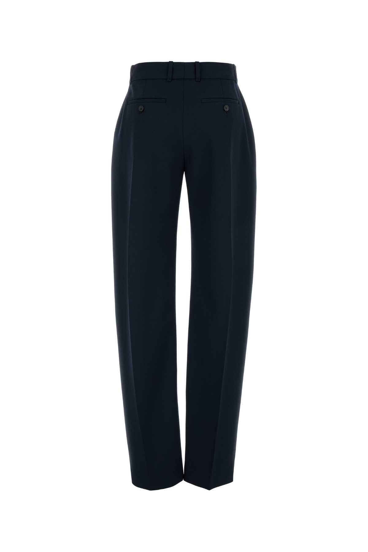 Alexander Mcqueen Women Navy Blue Wool Pant