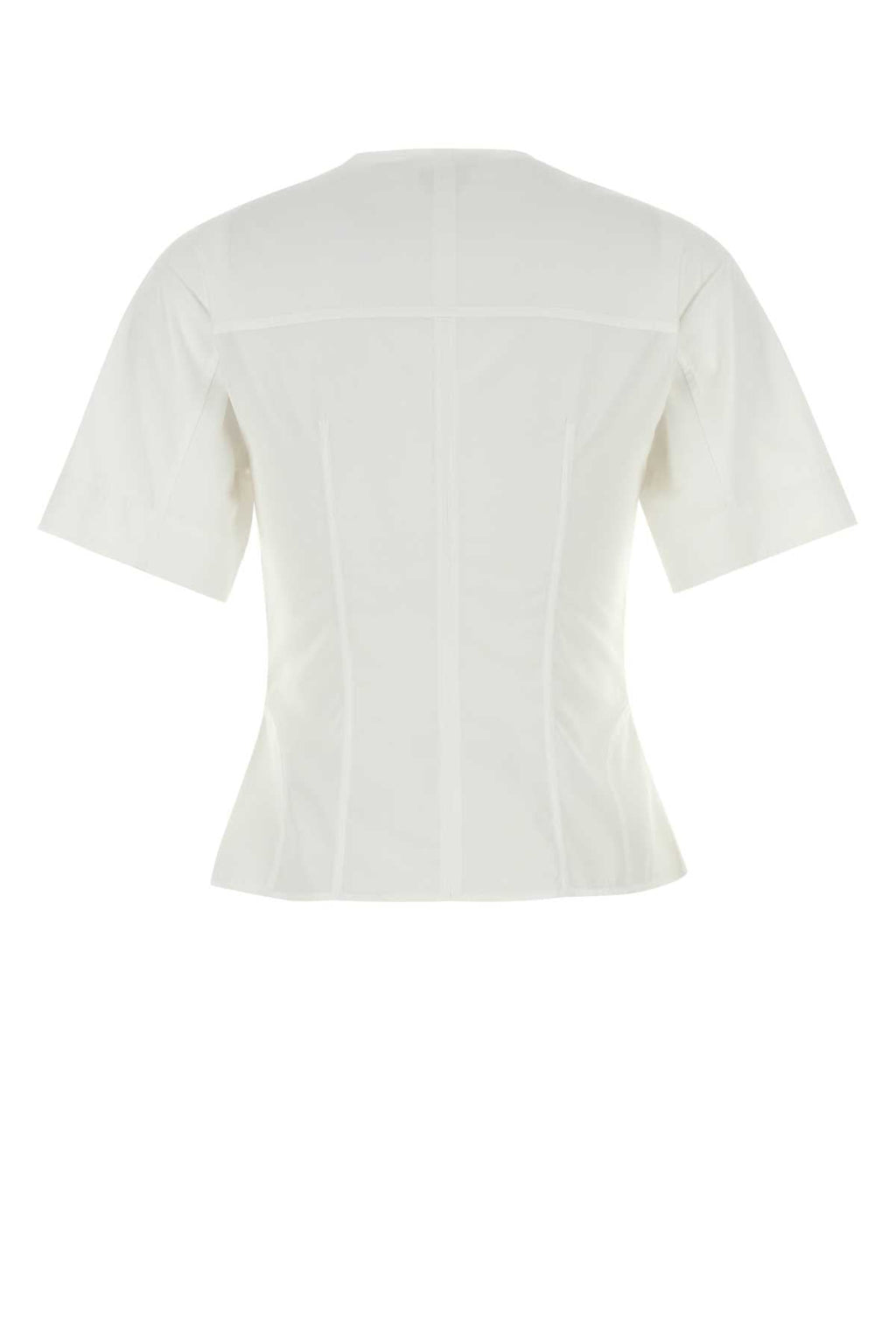 Alexander Mcqueen Women White Poplin Shirt