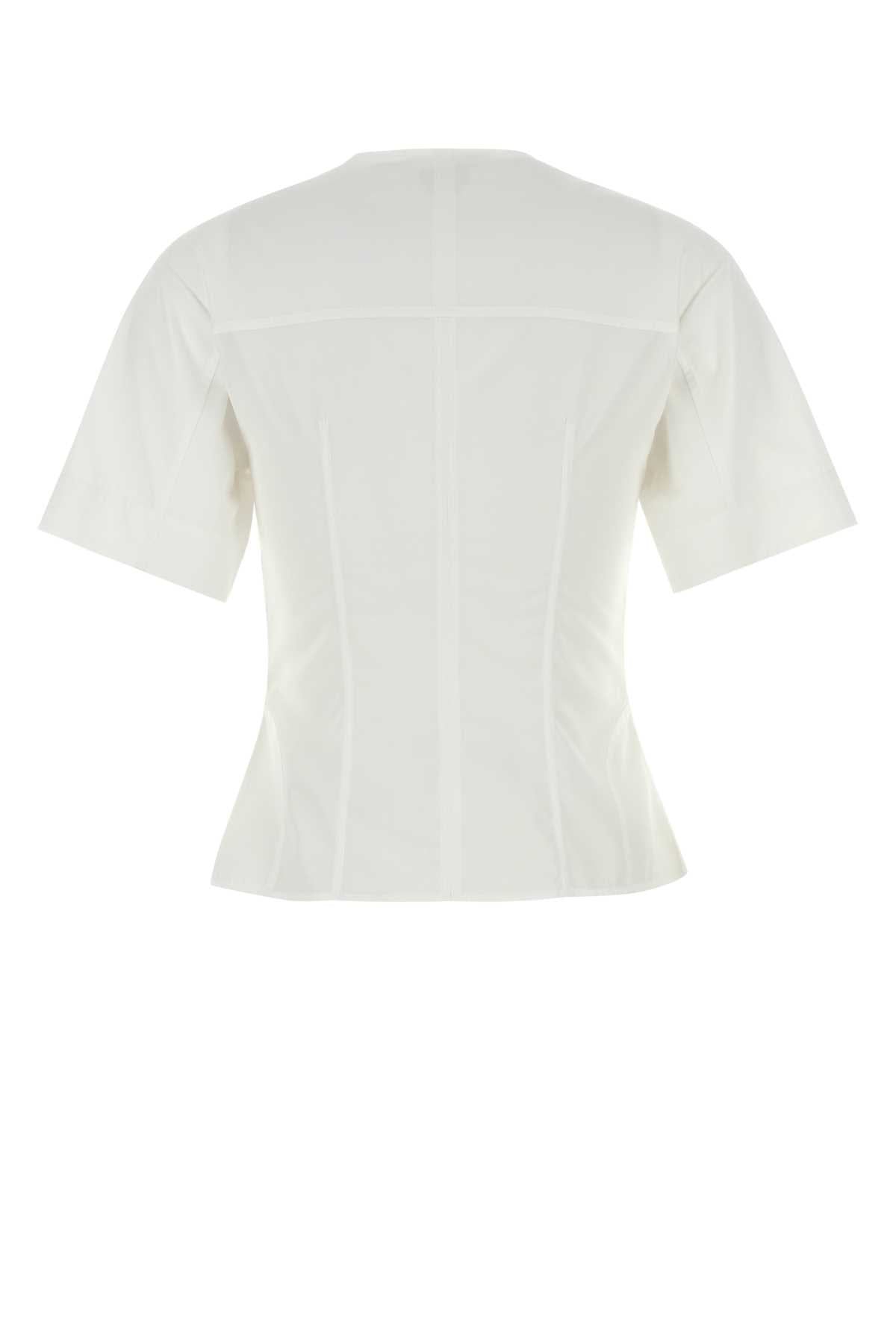 Alexander Mcqueen Women White Poplin Shirt