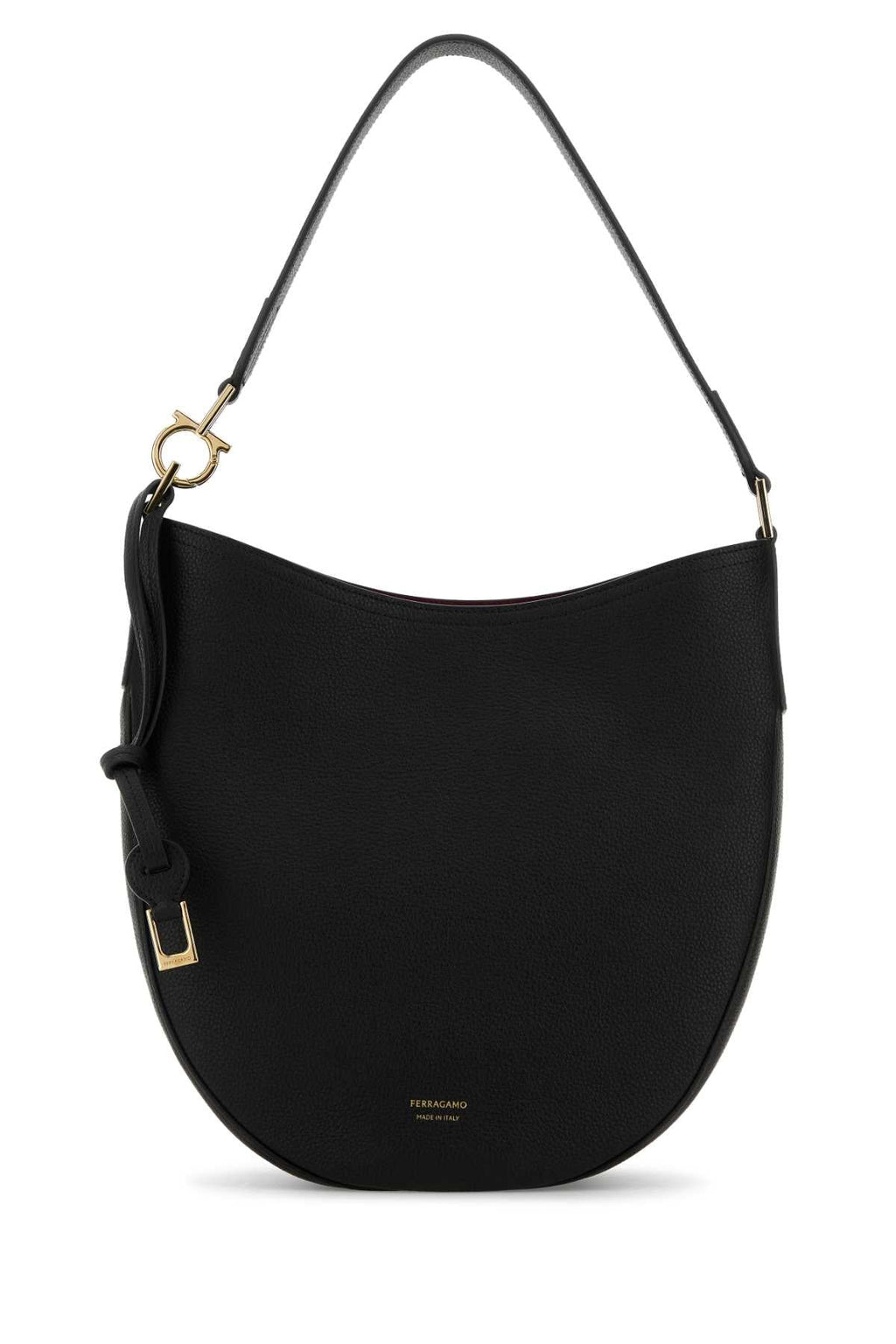Bolsa de ombro média Smile em couro preto feminina Salvatore Ferragamo