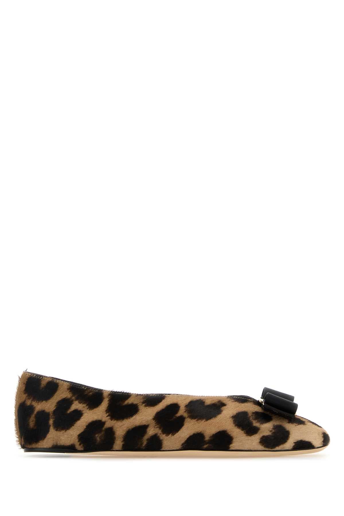 Salvatore Ferragamo Women Printed Calf Hair Vanna Ballerinas