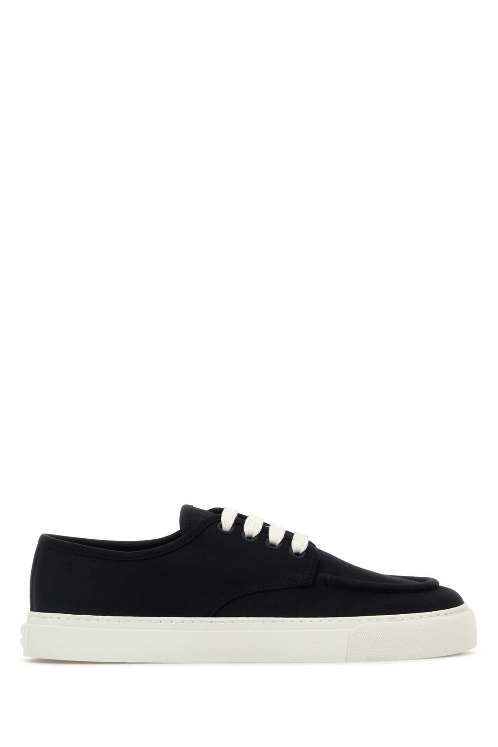 Prada Men Navy Blue Canvas Sneakers