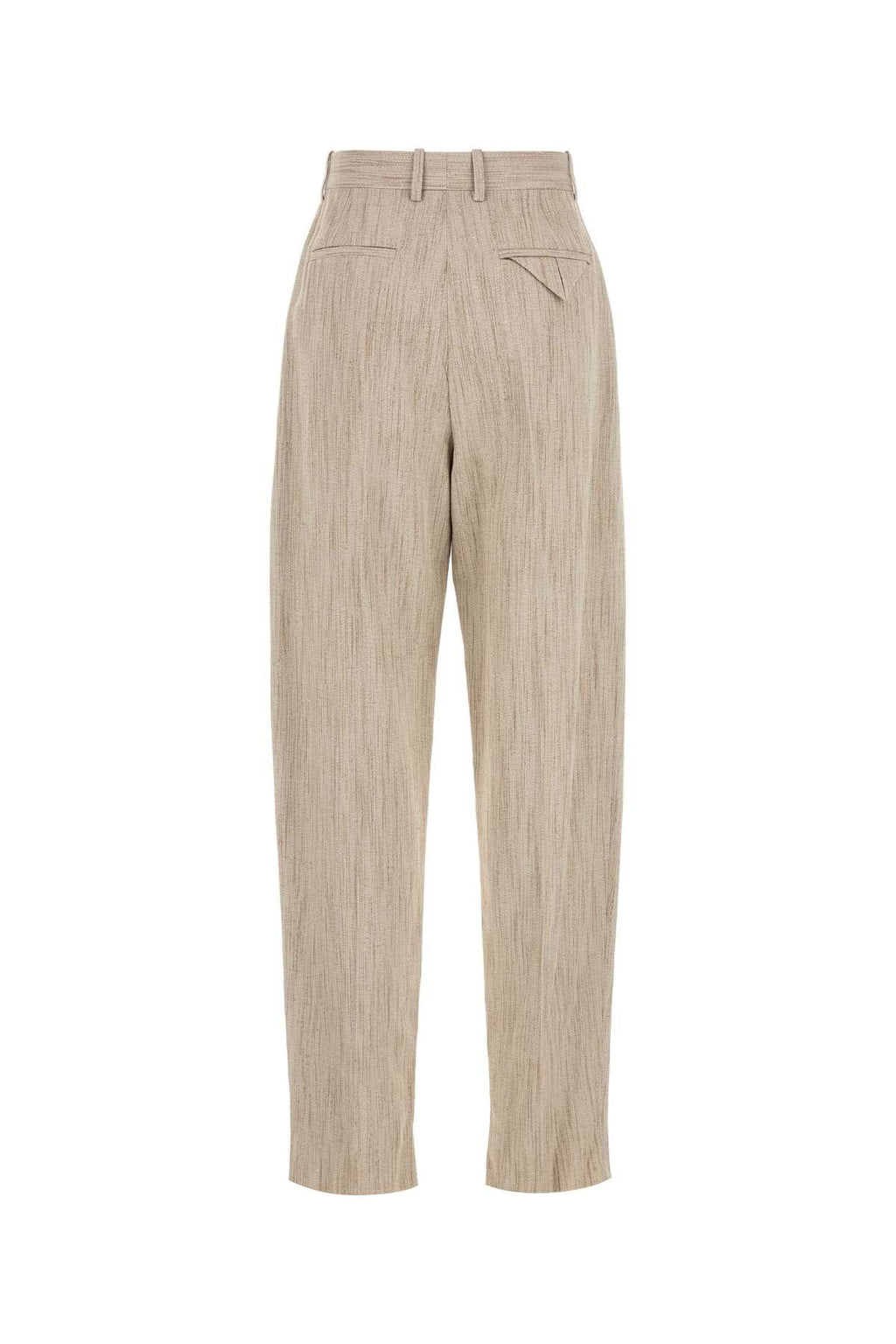 Bottega Veneta Women Melange Beige Viscosa Blend Pant