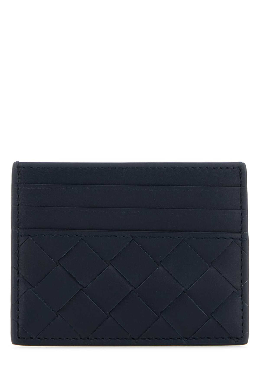 Bottega Veneta Men Two-Tone Leather Intrecciato Card Holder