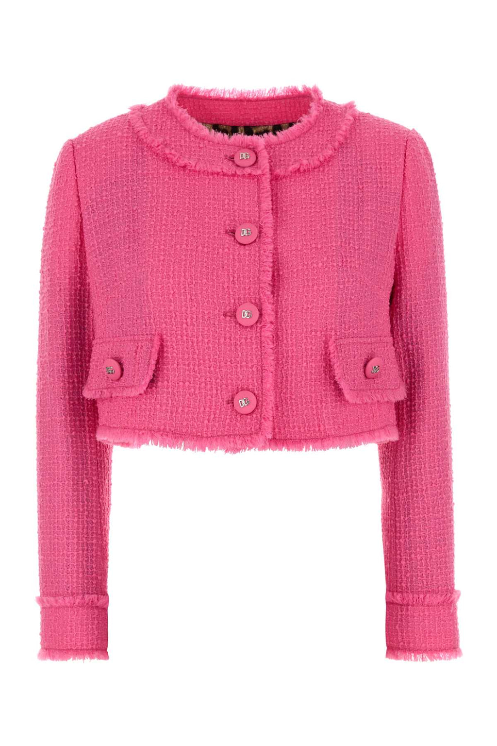Dolce & Gabbana Women Fuchsia Tweed Blazer