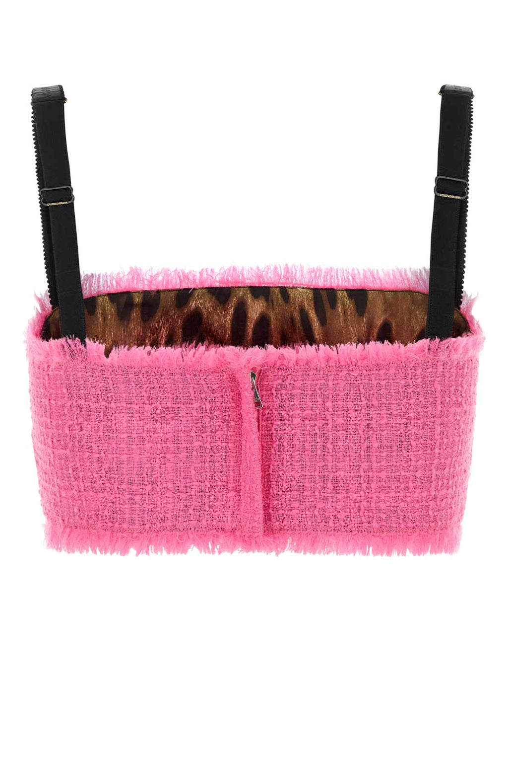 Dolce & Gabbana Women Fuchsia Tweed Crop-Top