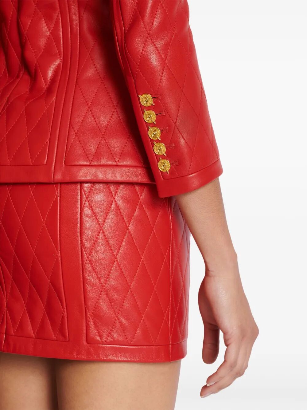 Balmain Women Sd To Sd 2 Pkts Lambskin Quilted Jacket