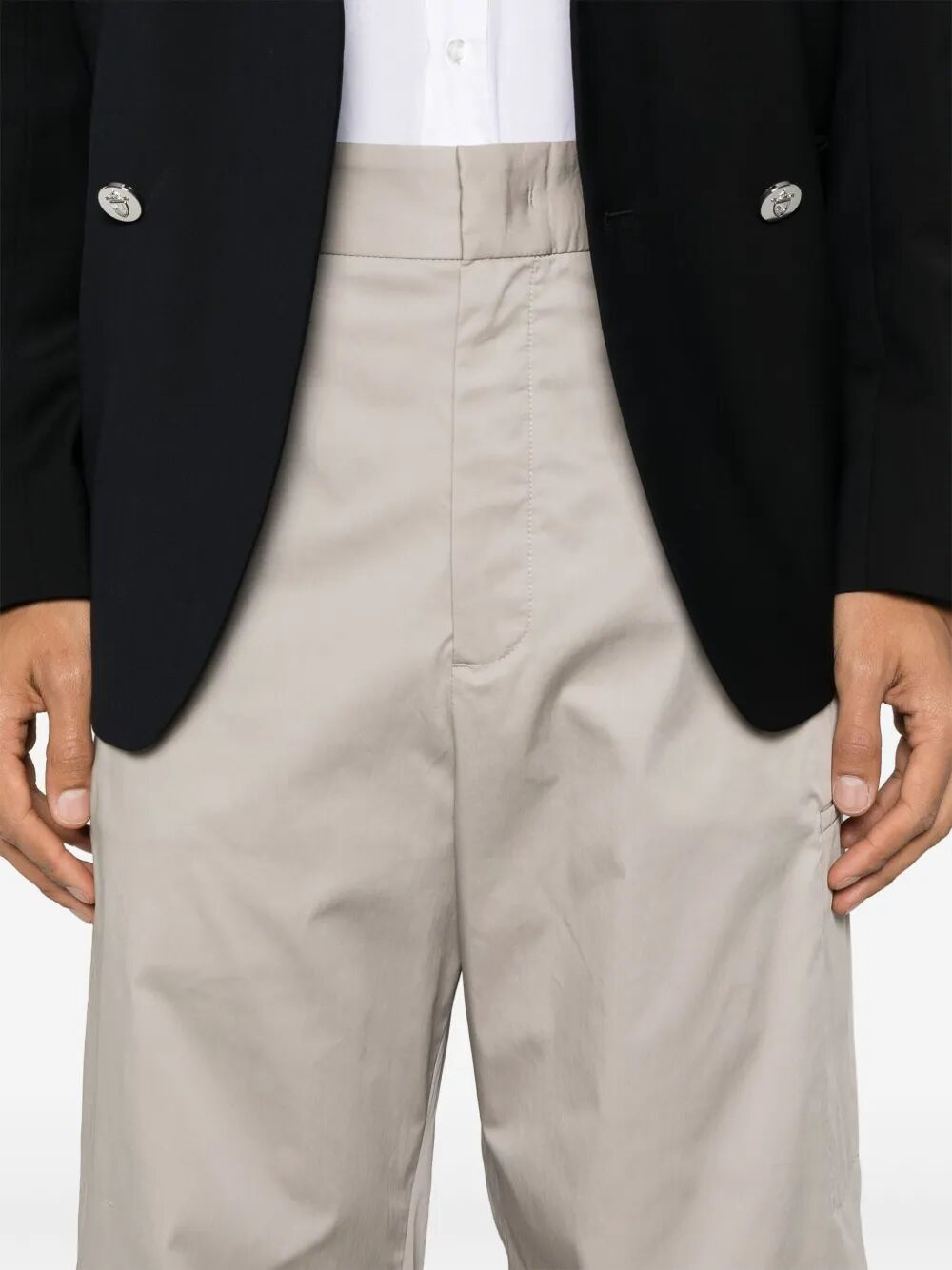 Fendi Men Straight-Cut Cargo Cotton Trousers