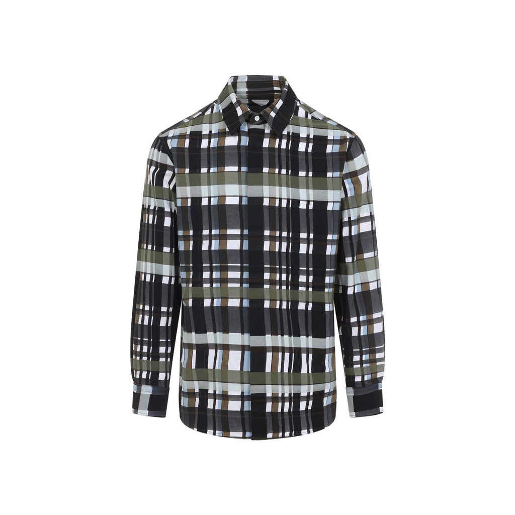 Bottega Veneta Cotton Check Shirt Men
