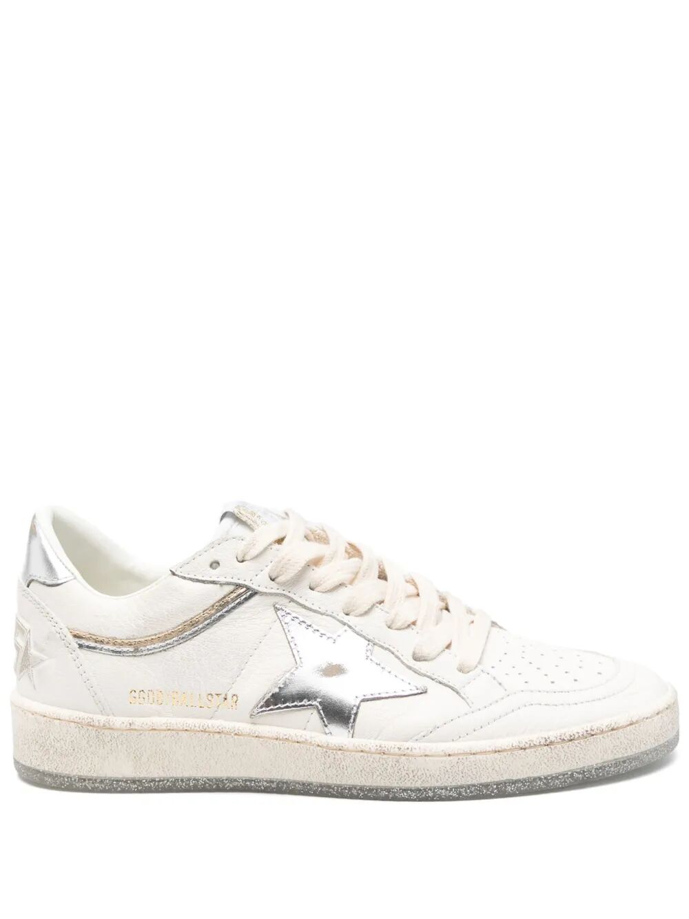Golden Goose Women "Ballstar" Nappa Upper Toe And Spur Laminated Star And Heel