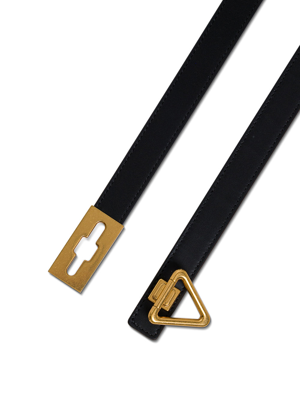 Bottega Veneta Women Blacktriangular Belt In Leather Woman