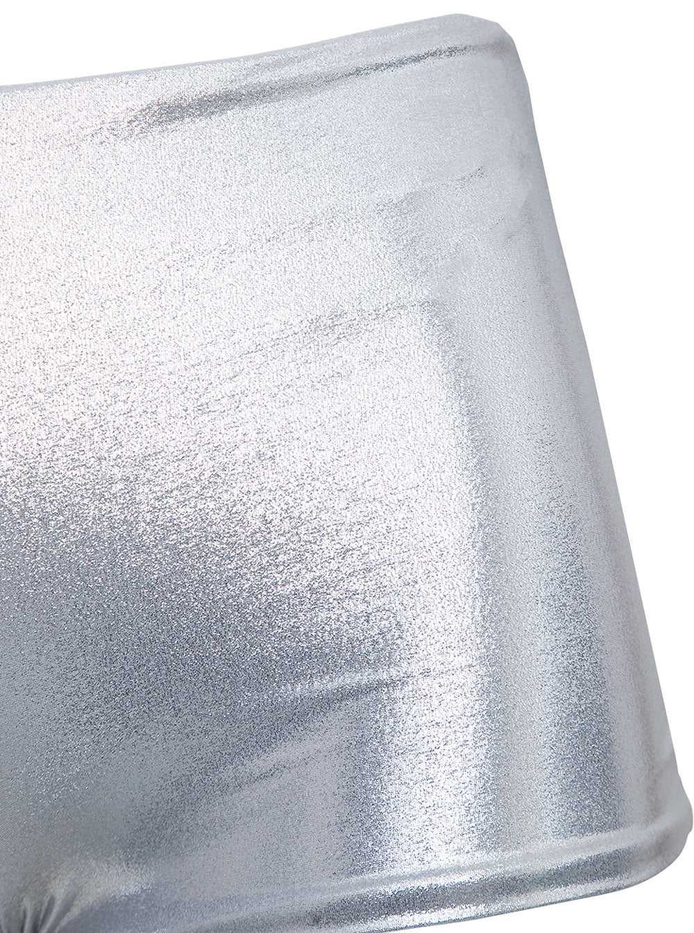 Saint Laurent Women Laminated Jersey Mini Shorts