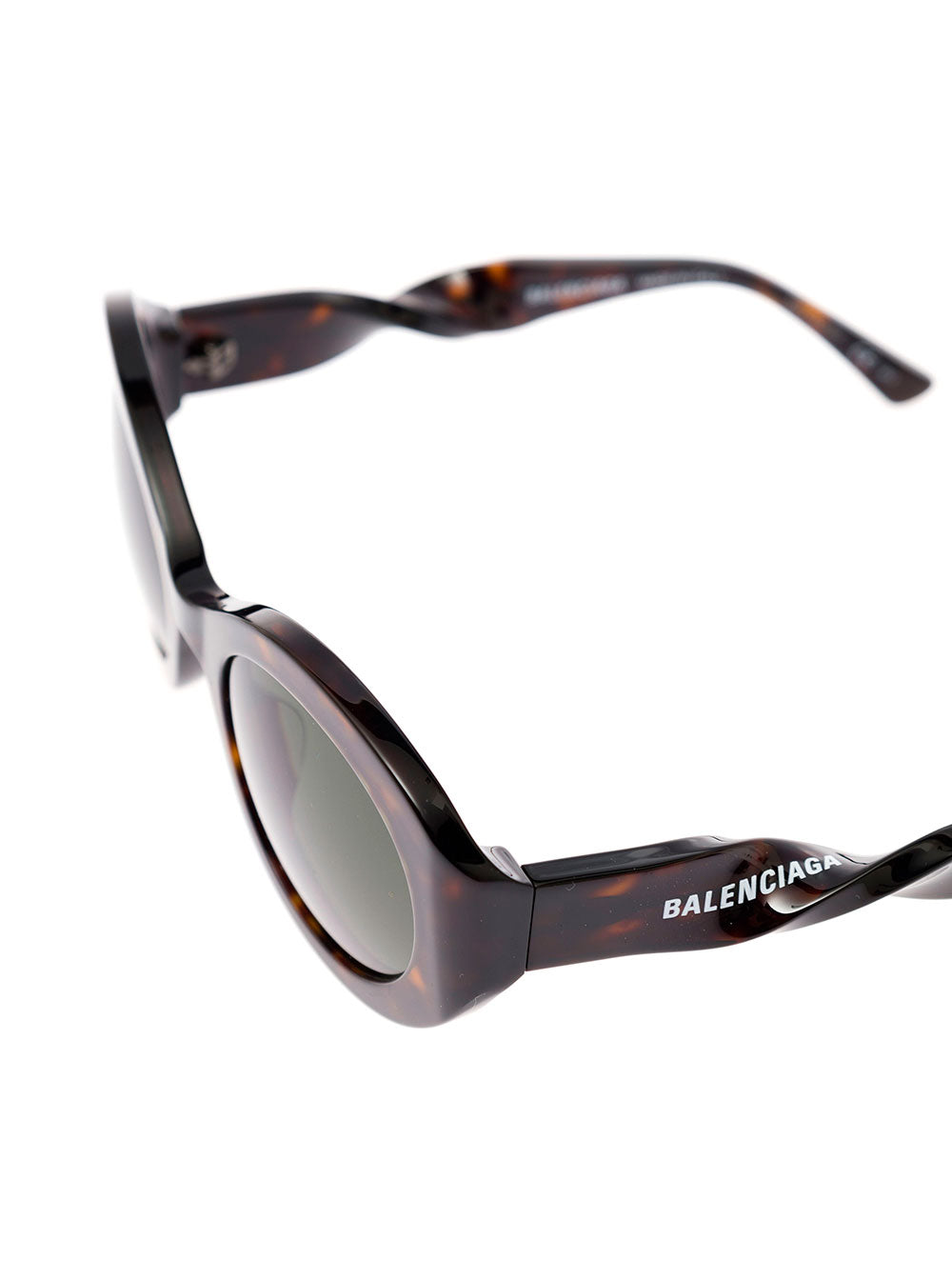 Balenciaga Women Balenciaga Woman's Twist Round Brown Acetate Sunglasses