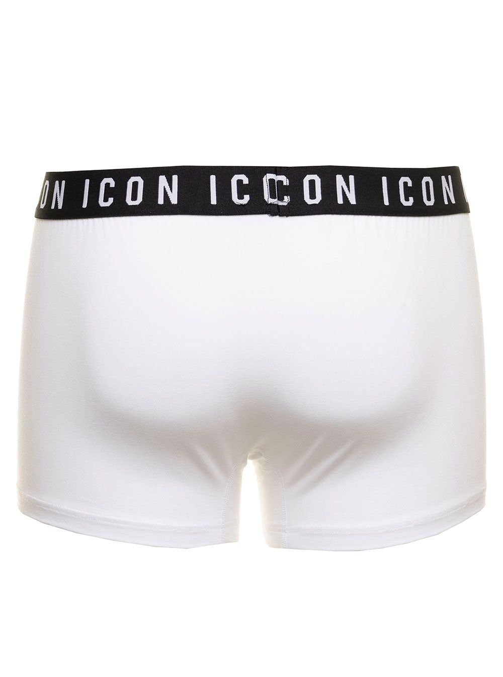 Dsquared2 Men D-Squared2 Man's White Stretch Cotton Briefs With  Logo