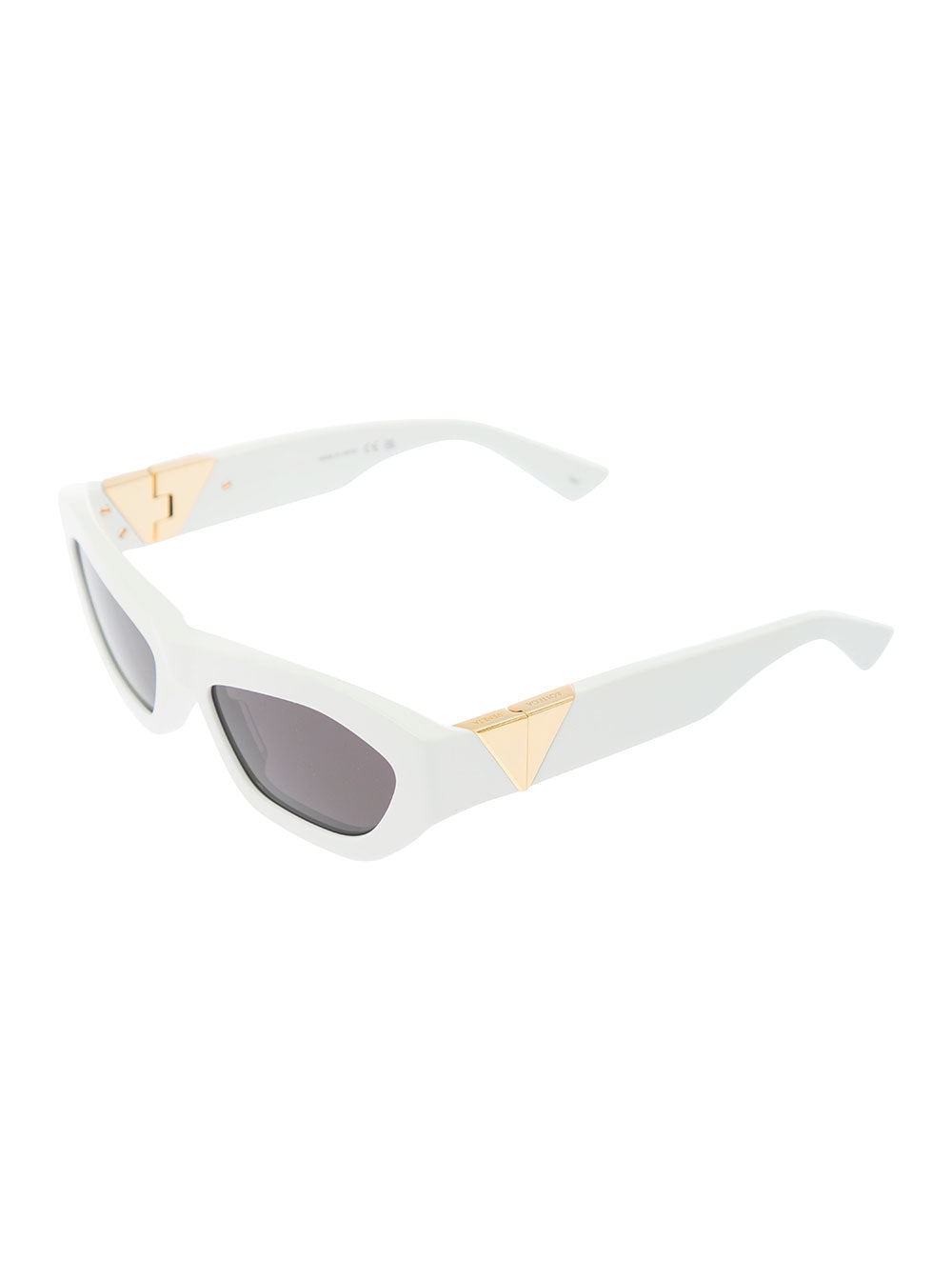 Bottega Veneta Women White Sunglasses In Recycled Acetate Woman