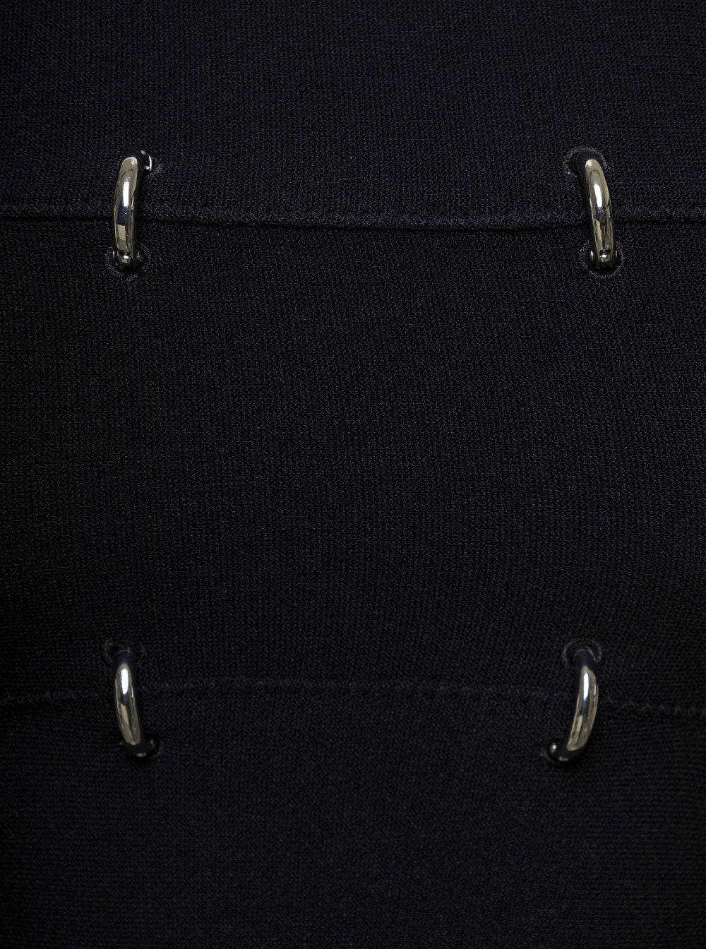 Alexander Mcqueen Women Black Off-The-Shoulders Top With Cut-Out And Metal Rings In Viscose Blend Woman