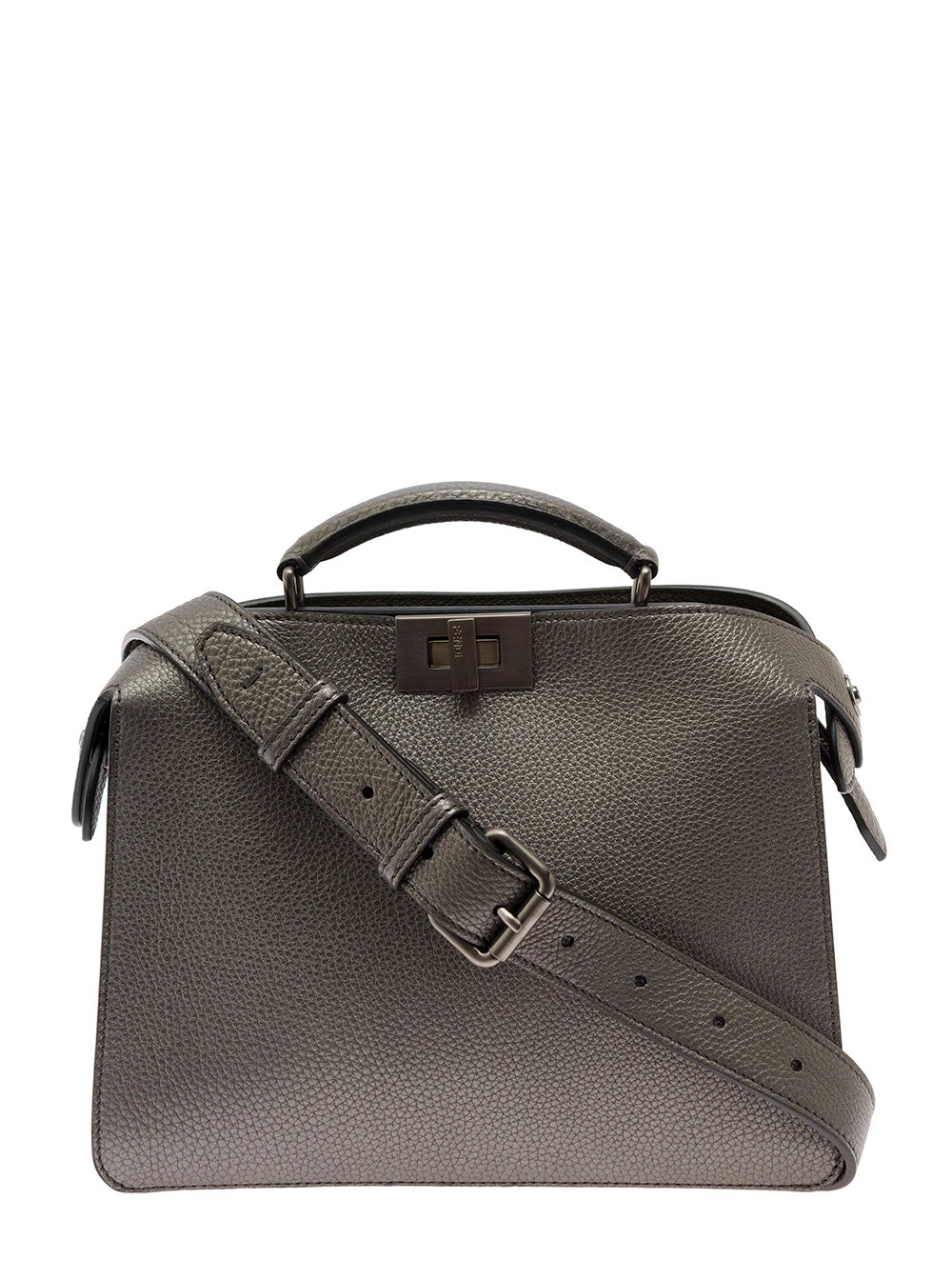 Fendi Men Pekaboo Matal Leather L