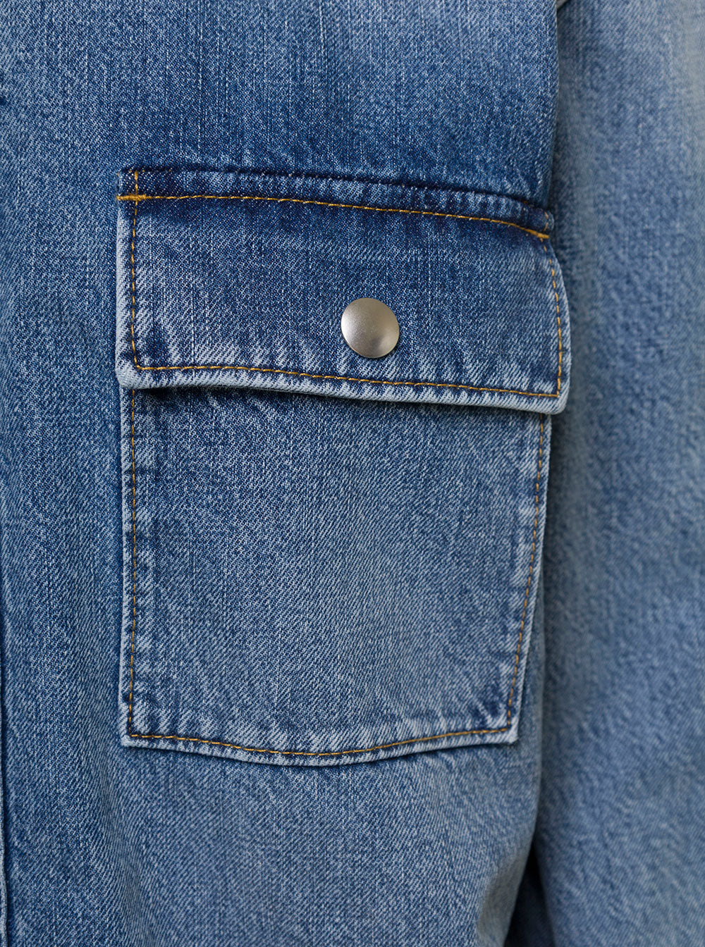 Bottega Veneta Women Indigo Medium Washing 'Vintage' Shirt With Patch Pockets In Cotton Denim Woman