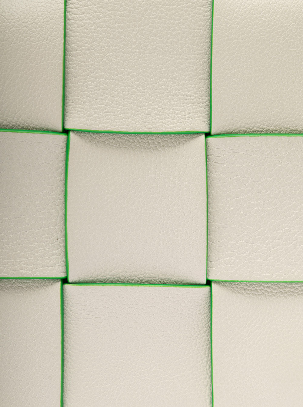 Bottega Veneta Women 'Cassette Fun L' White And Green Crossbody Bag In Intreccio Nappa Leather Woman