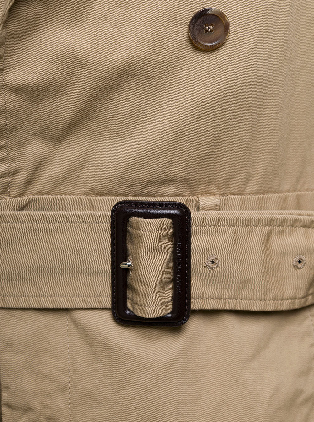 Balenciaga Women Beige Deconstructed Trench Coat With Matching Belt In Cotton Twill Woman