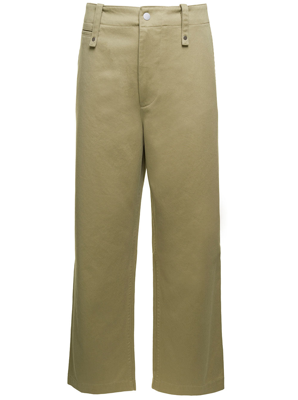 Burberry Men Beige Wide-Leg Pants In Cotton Man