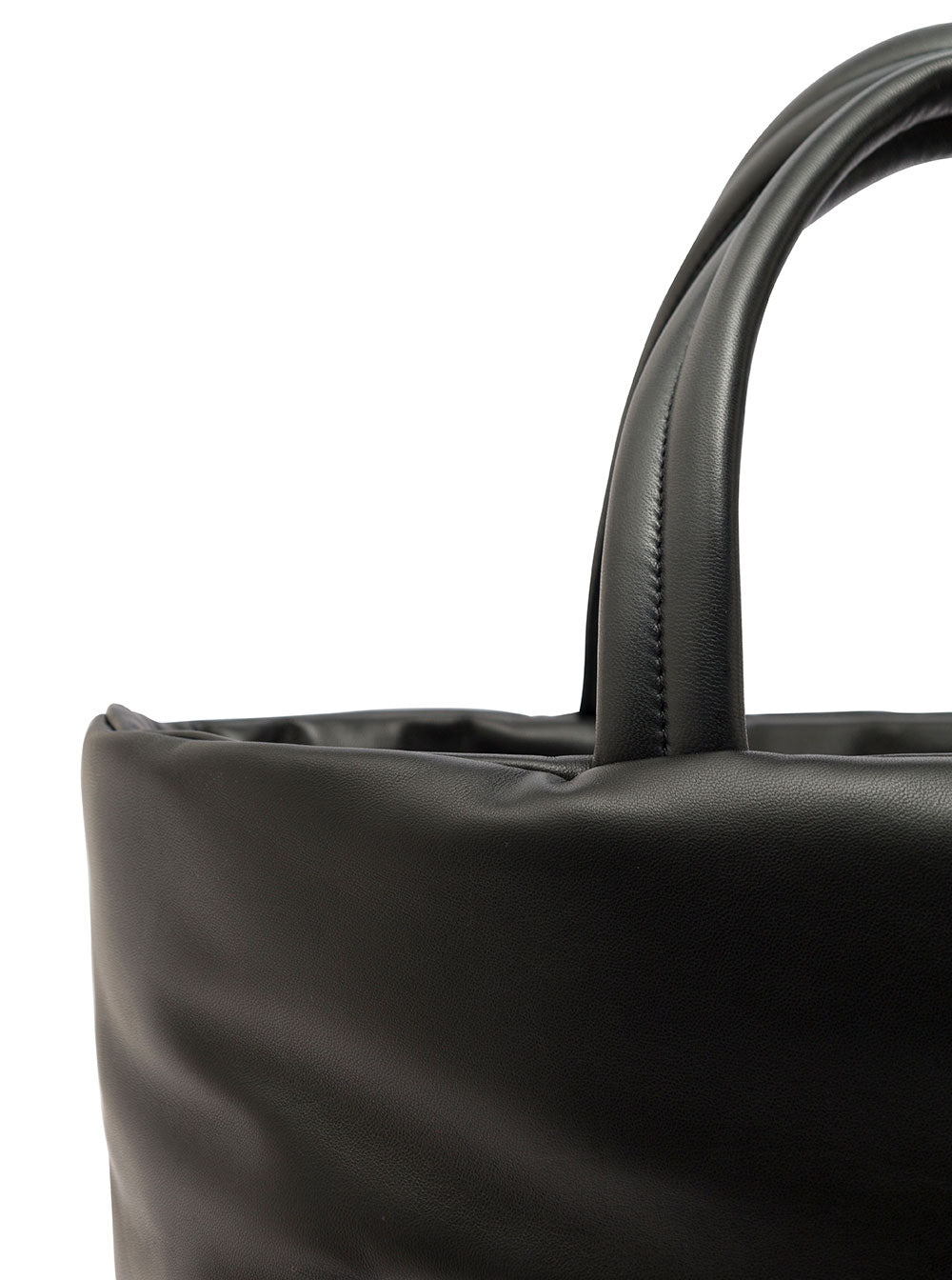 Saint Laurent Men Black Tote Bag With Logo Lettering In Quilted Leather Man