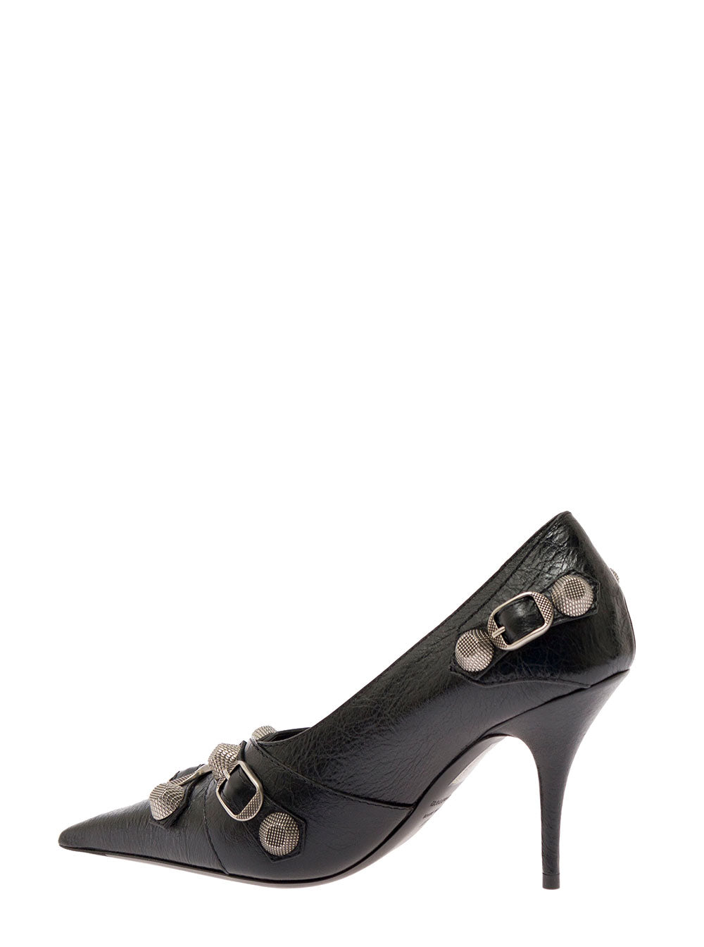 Balenciaga Women 'Cagole' Black Pointed Pump In Leather Woman Balenciaga