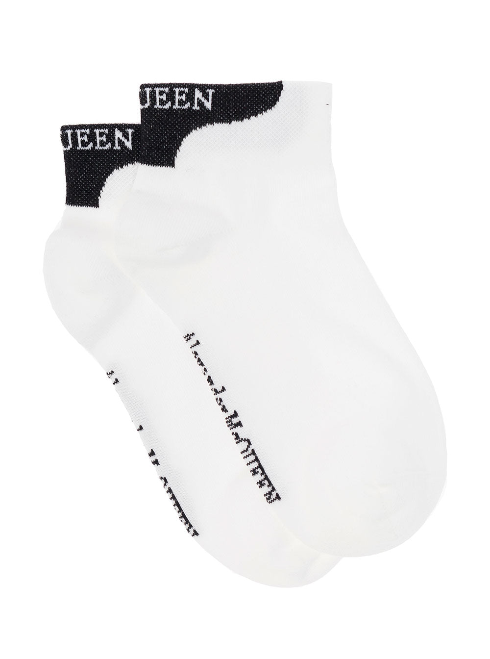 Alexander Mcqueen Women Alexander Mcqueen Woman's White Cotton Socks With Logo