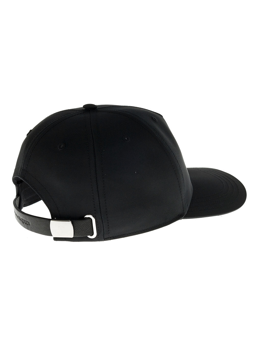 Alexander Mcqueen Men Graffiti Black Polyfaille Hat With Logo Alexander Mcqueen Man