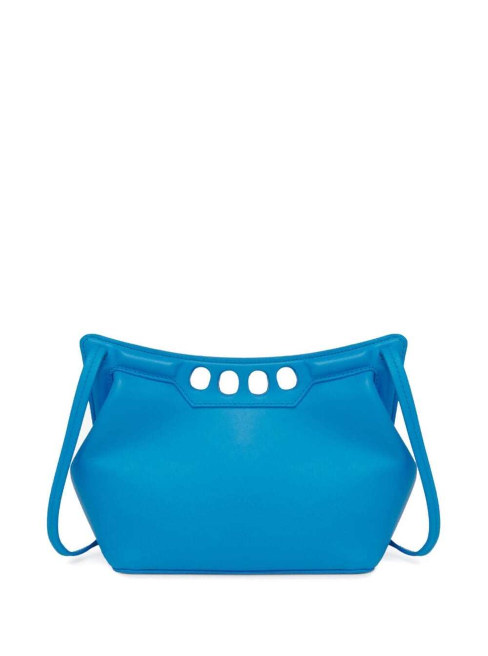 Alexander Mcqueen Women 'Peak Mini' Blue Handbag In Leather Woman