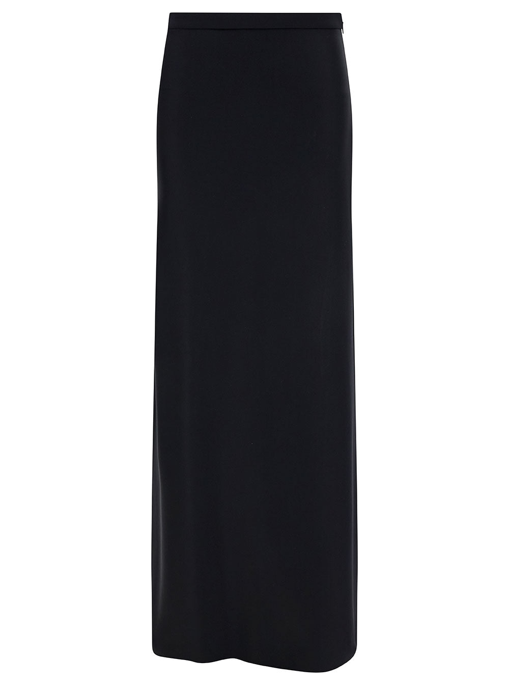 Max Mara Women Maxi Black Skirt With Invisible Zipò In Polyamide And Cotton Woman
