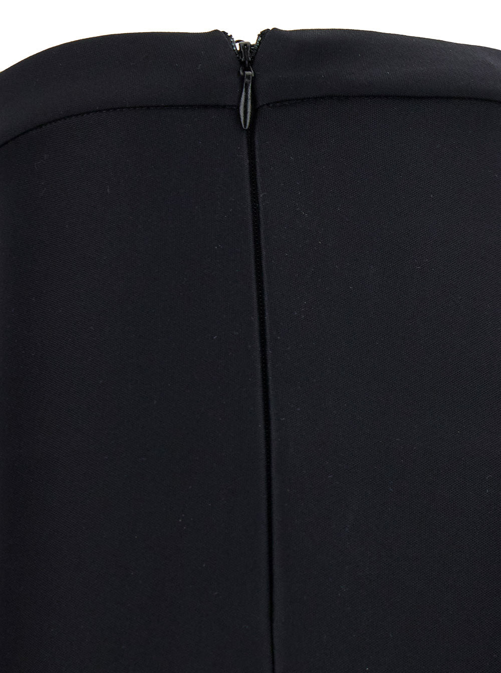 Max Mara Women Maxi Black Skirt With Invisible Zipò In Polyamide And Cotton Woman