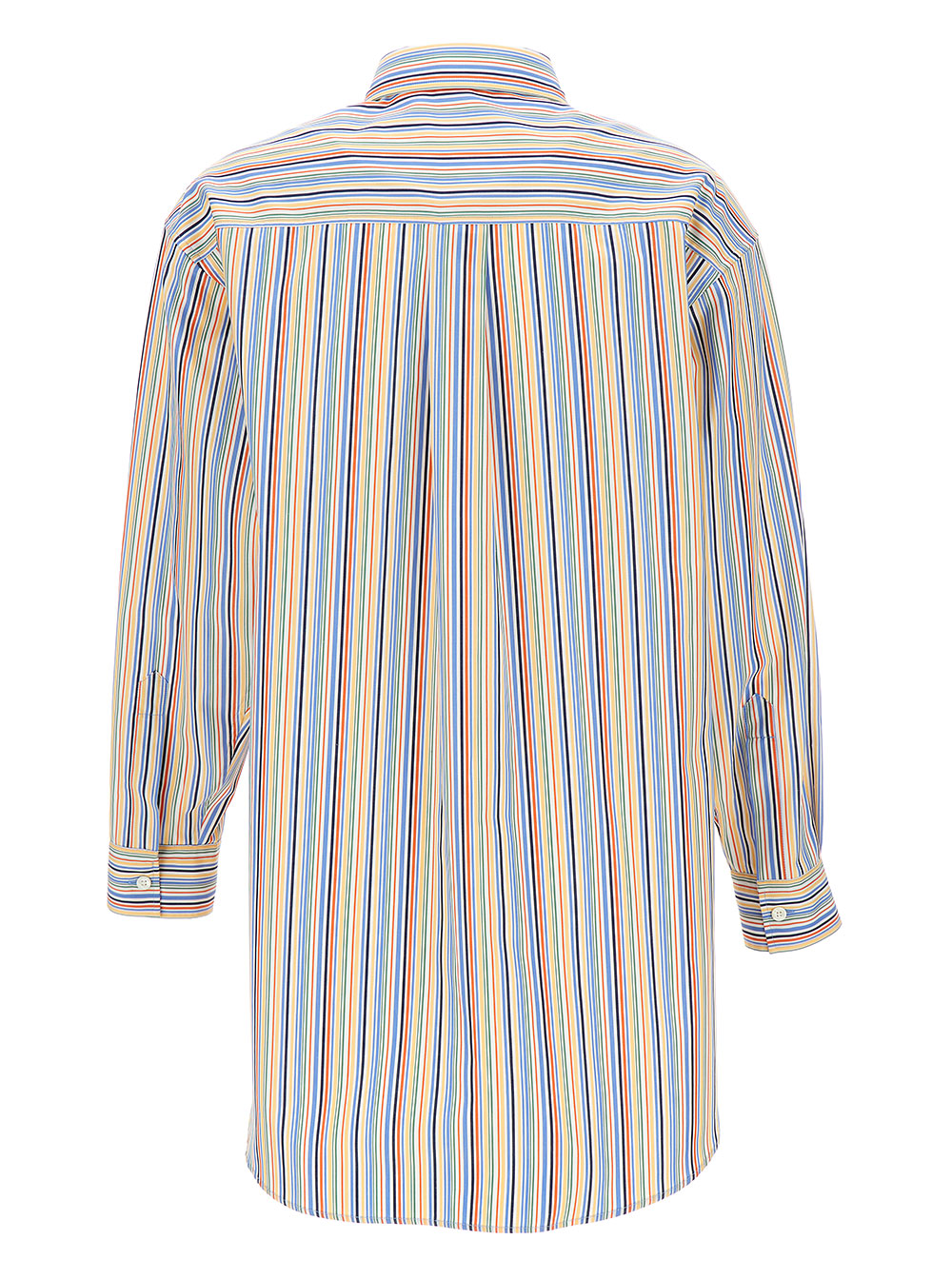 Etro Women Oversized Multicolor Shirt With Stripe Motif And Pegasus Embroidery In Cotton Woman