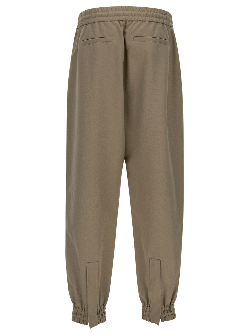 Alexander Mcqueen Men Beige Cargo Pants With Elastic Waistband In Cotton Man